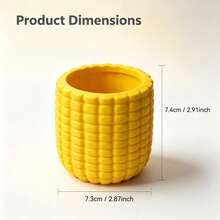 Aesthetic Yellow Corn Cob Planter, Cute Mini Desktop Succulent Pot, Creative Corn Shaped Herb Plant Pot, Novel Home Office Decor, Windowsill Potted Plant, Perfect Gift. - Flower Pot - View 3