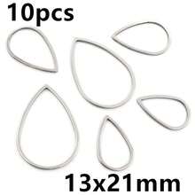 10pcs Closed Frame Teardrop Pendant Rings, Suitable For DIY Jewelry Making Accessories - Drop Charms - View 6