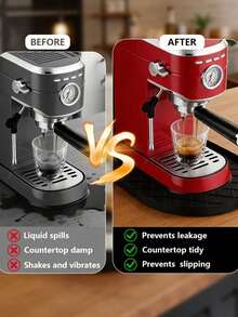 Non-Slip Silicone Mat, Suitable For Countertops And Bar Counters, Silicone Coffee Mat With Sloped Edge Design, Kitchen Appliance Protection Mat, Non-Slip And Leak-Proof, Compatible With Espresso Machines, Kitchen Appliance Protection Mat, Suitable For Most Coffee Machine Brands On The Market - Multicolor - View 5