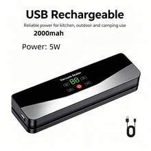 Penyegel Makanan Otomatis Nirkabel Portabel, Dapat Diisi Ulang USB, Cocok untuk Dapur, Luar Ruangan, Berkemah, Keadaan Darurat, Dengan Fungsi Manual/Jeda, Penyegel Vakum Ringkas, Cocok untuk Kantong Snack, Menjaga Kesegaran Lebih Lama. - MultiWarna - View 4