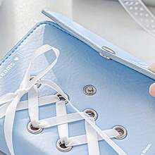 Rosyposy 1pc Cute Coquette Balletcore Mini M5 3-Ring Binder Journal With Heart Photo Window & Ribbon Lace-Up, PU Leather Photocard Holder Notebook - Multicolor - View 8