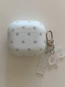 Pink Polka Dot Hollowed-Out Star Pods 4 Protective Case, Compatible With Pods 3 And Apple Pro Earphones, Second Generation Wireless Bluetooth, Third Generation, Second Generation Pods Pro, Fourth Generation, 5 Boxes. - Baby Blue - View 2