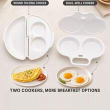 Egg Steamer, Egg Cooker, Microwave Egg Maker, Egg Machine, Easy To Clean, Baking Supplies, Baking Tools, Reusable Christmas - White - View 2