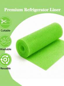 1 Roll Green/Yellow/Blue Refrigerator Fruit & Vegetable Drainage Mat, Anti-Mold Filter Sponge Pad, Refrigerator Fresh-Keeping Drawer Liner, Kitchen Drainage Tray Mat, Fruit & Vegetable Freshness Extension Liner - 1PC - View 5