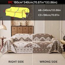 1 buah Selimut Sofa Rumbai Geometris Bohemian, Penutup Sofa Universal yang Menutupi Seluruh Bagian, Dapat Dicuci dengan Mesin, Pelindung Furnitur Ramah Hewan Peliharaan, Cocok untuk Ruang Tamu - Coffee Brown - View 13
