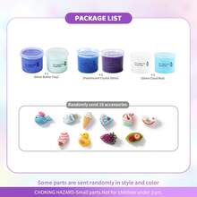 6/9/12pcs Colorful Slime Set, Multi-Color Crystal Slime, Fluffy Cloud Slime, Butter Slime And Classic Slime, Includes DIY Accessories, Soft Stretchable Non-Sticky Sensory Toys, Mess-Free Stress Relief Creative Learning Gift, Suitable For Ages 3+ - Multicolor - View 14