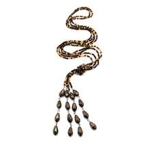 1pc Heavy Work Long Layered Black Coffee Faceted Beaded Crystal Tassel Necklace Women's Evening Dress Jewelry - Necklace - View 10