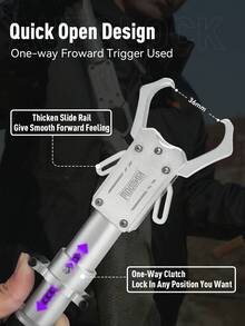 KINGDOM Aluminium Fishing Gripper, 360° Rotating Fish Lip Gripper Tool With EVA Handle, Lightweight Fishing Accessory For Freshwater & Saltwater Fishing, 30cm 40cm - Multicolor - View 8