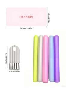 Ultra-Thin Keyboard Protector Film And Keyboard Cleaning Brush, Effectively Protecting Keyboard, Suitable For 15 To 17.0-Inch Laptops. Transparent, Purple, Yellow, Pink, And Blue Multi-Colors Available, Washable And Reusable - Multicolor - View 11