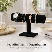 1pc Single-Layer Velvet Bracelet Display Stand – Watch Display Stand, Jewelry Organizer Box, Watch Display Case, Necklace, Bracelet, And Pendant Chain Holder, Watch Rack, Jewelry Display Tower. - Multicolor - View 8