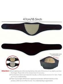 2pcs Magnetic Therapy Neck Heating Pad With Adjustable Breathable Strap, Muscle Relaxation, Tourmaline And Magnetic Filling Self-Heating System, Medium Neck Support Care, Home Magnetic Therapy Relaxation, Comfortable Warm Wrap - Two-piece set - View 7