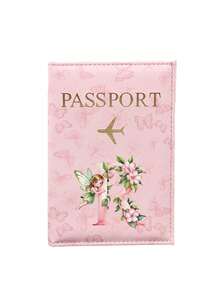 Pink Passport Cover With Letter And Butterfly Design–Portable Multifunctional Travel Organizer, Wallet,And Passport Holder – Birthday Or Holiday Gift - Multicolor - View 13