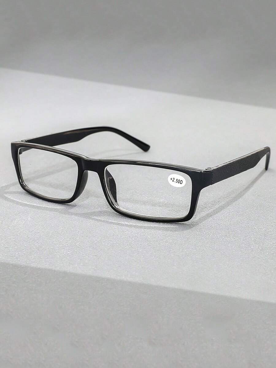 1 Pair Unisex Fashion Square Lightweight Reading Glasses, Comfortable Non-Slip Design & Ergonomic Lightweight Design, Suitable For Reading, Driving, Fishing And Daily Wear - Multicolor - View 1
