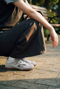 Giày thể thao nữ Kappa phong cách retro, quai dán, casual, nhẹ, cổ thấp, kiểu đi làm và tập luyện - Xanh băng giá - Xem 4
