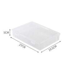 1pc/2pcs Desktop Dustproof Document Storage Box, A4 File Organizer, Suitable For Storing Household Registration Books, Important Certificates, Moisture-Proof Document Bags - Clear - View 6