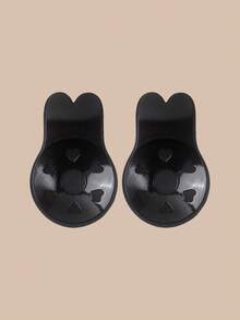 2pcs Reusable Rabbit Ear Silicone Nipple Covers, Lifting Invisible Adhesive Bra Pads - Multicolor - View 6