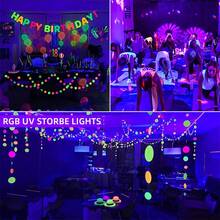 Halloween Laser Projection Light, UV Purple DJ Disco Party Light With 120 Effects, Voice Controlled RGB Stage Light, Atmosphere Light, Remote USB Plug-In Christmas Birthday Party Decoration Night Light, Used For Family Gatherings, Weddings, KTV Clubs - Silver - View 8