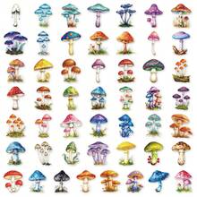 50pcs Colorful Mushroom Doodle PET Stickers, Perfect For Scrapbooking, Journals, Laptops, Bumpers, Skateboards, Water Bottles, Computers, Phones And Other DIY Creative Doodle Sticker Toys - Multicolor - View 10