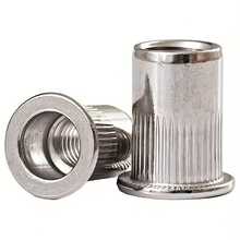 304 Stainless Steel Rivet Nut, Flat Head Vertical Ribbed Rivet Nut, Rivet Nut M5 - Multiple Styles - View 1