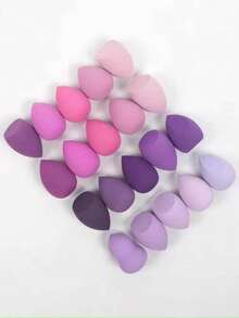 3/5/10/15/20/30/50pcs Random Color & Shape Makeup Sponges, Suitable For Liquid, Cream And Powder Foundation, Multi-Color Latex-Free Wet & Dry Use Makeup Eggs, Fit All Skin Types - Multicolor - View 9