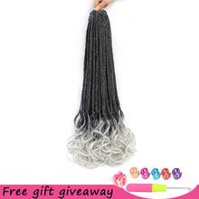 1/6 Pack, Women's Crochet Wig, 14-24 Inch Crochet Braid, Box Braid, French Curl, Pre-Wound Crochet Wig, Short French Curl Crochet Braid, Curled Ends, Hair Extensions, Includes Wig Tools - Multicolor - View 13
