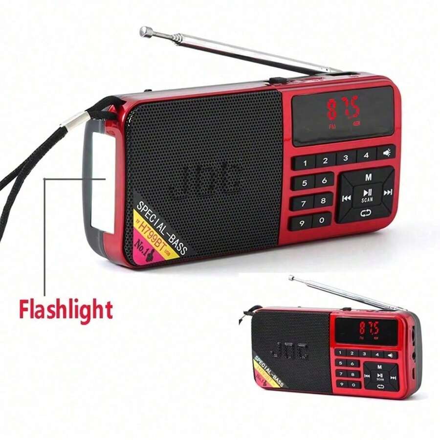 Radio FM Saku Portabel Bluetooth 5.4 dengan Layar LED, Baterai Isi Ulang 1200mAh, Speaker Radio Nirkabel Mini, Radio Genggam Ringkas untuk Perjalanan, Cocok untuk Penggunaan di Rumah dan Luar Ruangan, Radio Pribadi yang Mudah Digunakan, Hadiah Praktis untuk Lansia dan Orang Tua - View 1