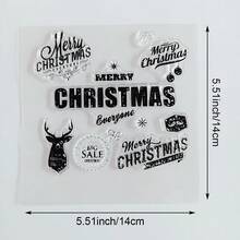 Clear Silicone Stamp, Christmas Themed Transparent Stamp For DIY Scrapbooking, Card Making, Journal Decoration, Christmas Tree Snowflake Cat Gift Gnome Pattern - SD-4 - View 29