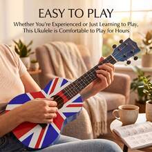 Crystals 21/23 Inch Soprano Ukulele Beginner Musical Instrument With Accessories - Blue-23" - View 4