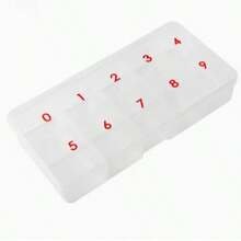 Clear-Lid Compartmentalized Nail Tip Storage Box – Organizer For False Nails And Nail Tips; Acrylic Container For Nail Care, Manicures, And Pedicures. - Multicolor - View 6