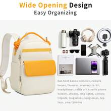 Premium Appearance Backpack, Shockproof Backpack, Detachable Lining, Tablet Compartment, Travel Mirrorless Camera Bag, Independent Camera Compartment, Lightweight Dual Shoulder Photography Bag - View 5