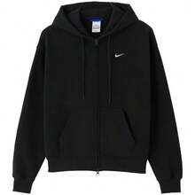 Nike Women's Full-Zip Fleece Hooded Jacket - Black - View 6