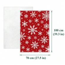 1pc Christmas Decorative Blanket, Red Background With White Snowflake Pattern, Flannel Single-Sided Printed Blanket, Perfect For Holidays, Birthdays, Sofa And Home Decor - Multicolor - View 11