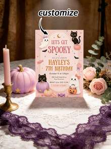 Customized Halloween Cards, Customized Halloween Birthday Cards, Customized Christmas Invitation Cards, Customized New Year Cards, Customized Birthday Program Cards, Customized Valentine's Day, Customized Mother's Day, Customized Guest Cards, Customized Adult Ceremony, Party, Company Gathering Program Cards - Card 1 - View 3