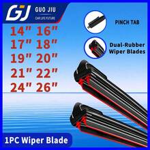 Soft Bone Windshield Wiper Blade, Dual Layer Rubber Strips, Single Piece 14-26 Inches, Car Windshield Wiper, Flexible Rubber Strip Fits Glass, Smooth Water Scraping, Compatible With Multiple Car Models. - Black - View 3