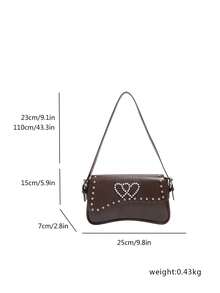 Shoulder Bag Crossbody Handbag Commute Fashion Minimalist Women's Underarm Bag - Coffee - View 10