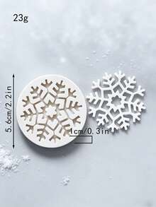Snowflake 3D Silicone Mold, Winter Christmas, Fondant Chocolate Candy Cake Decoration Tool, Non-Stick Reusable Baking Mold, Suitable For Cupcake Decoration, Sugar Paste, Polymer Clay And DIY Crafts, Easy Release And Easy To Clean - Beige - View 10