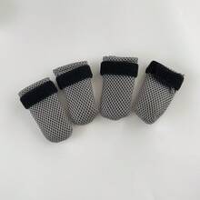 4pcs/Set Pet Shoe Covers Socks Comfortable Breathable Mesh Fabric Cat Dog Shoes Injection Prevention Scratch-Proof Protective Foot Covers Wear-Resistant Anti-Scratch Cat Shoe Covers Pet Dog Socks - Multicolor - View 13