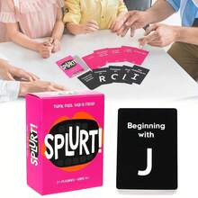 Splurt! Fast Thinking Word Card Game, Paper Party Card Game, Fast-Paced Competitive, Quick Thinking & Answering, Multi-Player Interactive, Suitable For Christmas, Birthday, Game Night, Family Gathering, Friends Gathering, 14+ Years Old, Humorous & Portable Game - Multicolor - View 7