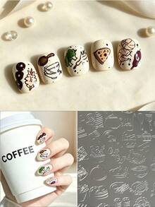 satki Nail Art Stamping Plate For Beginners, No-Hand-Painting Nail Decoration Template With Burger King, Skewered Meat, Cold Heartbeat, Gothic Cyberpunk Print Patterns, Futuristic Tech Abstract Geometric Graphic Elements Nail Transfer Tool - Multicolor - View 4