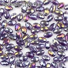 100pcs 4*6mm AB Color Austrian Crystal Glass Seed Beads DIY Jewelry Making Supplies For Necklace Bracelet - AB Crystal Glass Seed Beads - View 12