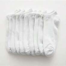 5 Pairs/1 Pair Antibacterial Breathable Low-Cut Socks, Father's Day Gift, Mesh Design, Suitable For Men/Women/Spring/Autumn/Summer/Daily Wear, Solid Color - Multicolor - View 10