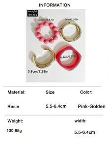 Fashion Old Money Style Exquisite Versatile Bracelet & Bangle Set, Designed For Vacation And Travel - 32975-bra-rose Pink - View 13