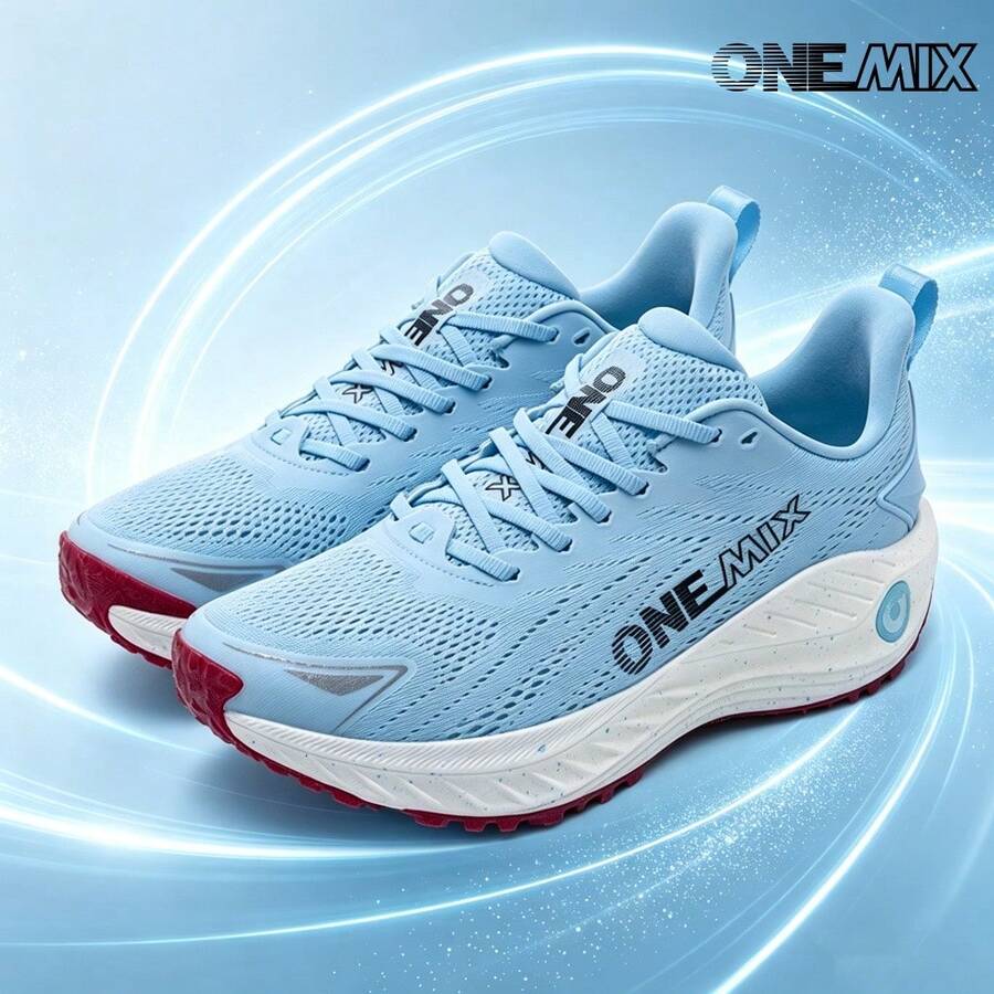 ONEMIX Fashion Sports Casual Running Shoes, Comfortable Shock Absorption, Low-Top Thick Sole, Anti-Slip, Wear-Resistant