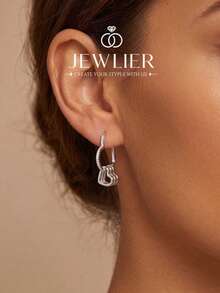 1 Pair Exquisite Shiny Heart Earrings, Elegant Women's Jewelry, Suitable For Girls' Daily Wear And Decoration - Heart Earrings - View 1