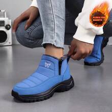 Speed goat Women's 2026 Winter New Fashion Comfortable Versatile Thick Warm Snow Boots Ankle Boots Zipper Convenient Ankle Boots - Royal Blue - View 5