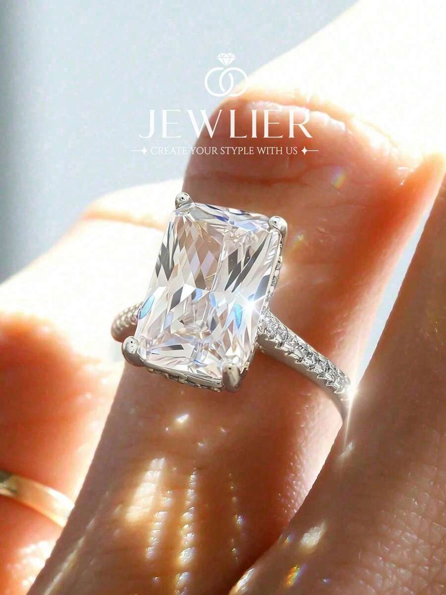 1件閃亮水鑽戒指，適合女性日常配戴與派對飾品，復古精緻珠寶禮物