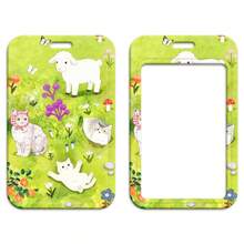1 Piece Cute Sheep Cat Garden Lanyard ID Badge Card Holder, Neck Strap Card Cover For Students Office Travel Daily Gift - Multicolor - View 13