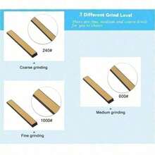 DMD 3PCS Diamond Whetstone Kitchen Knife Sharpener Fixed Angle Sharpening Stones Whetstone For Kitchen Knife Tools - Gold - View 6