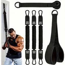 1 Set Resistance Band With Handle, Door Anchor Fitness Training Band, Home Gym Workout Equipment, Suitable For Push-Ups, Triceps, Biceps, Arms, Back, Chest, Abs, Shoulder Training, Fitness Gear - Multicolor - View 10