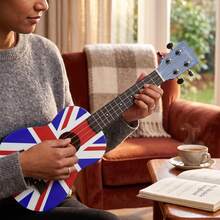 Crystals 21/23 Inch Soprano Ukulele Beginner Musical Instrument With Accessories - Blue-21" - View 4